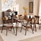 Baxton Studio Lois Light Beige Upholstered and Walnut Wood 5-Piece Dining Set 167-10811-10807 - alternate 3